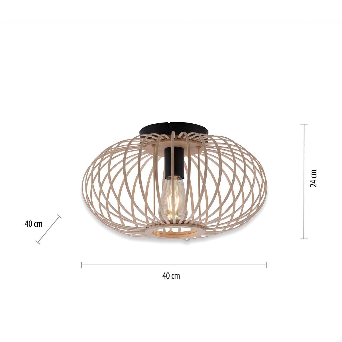 LAMPA SUFITOWA RACOON - tworzywo sztuczne/metal (40/40/23cm)