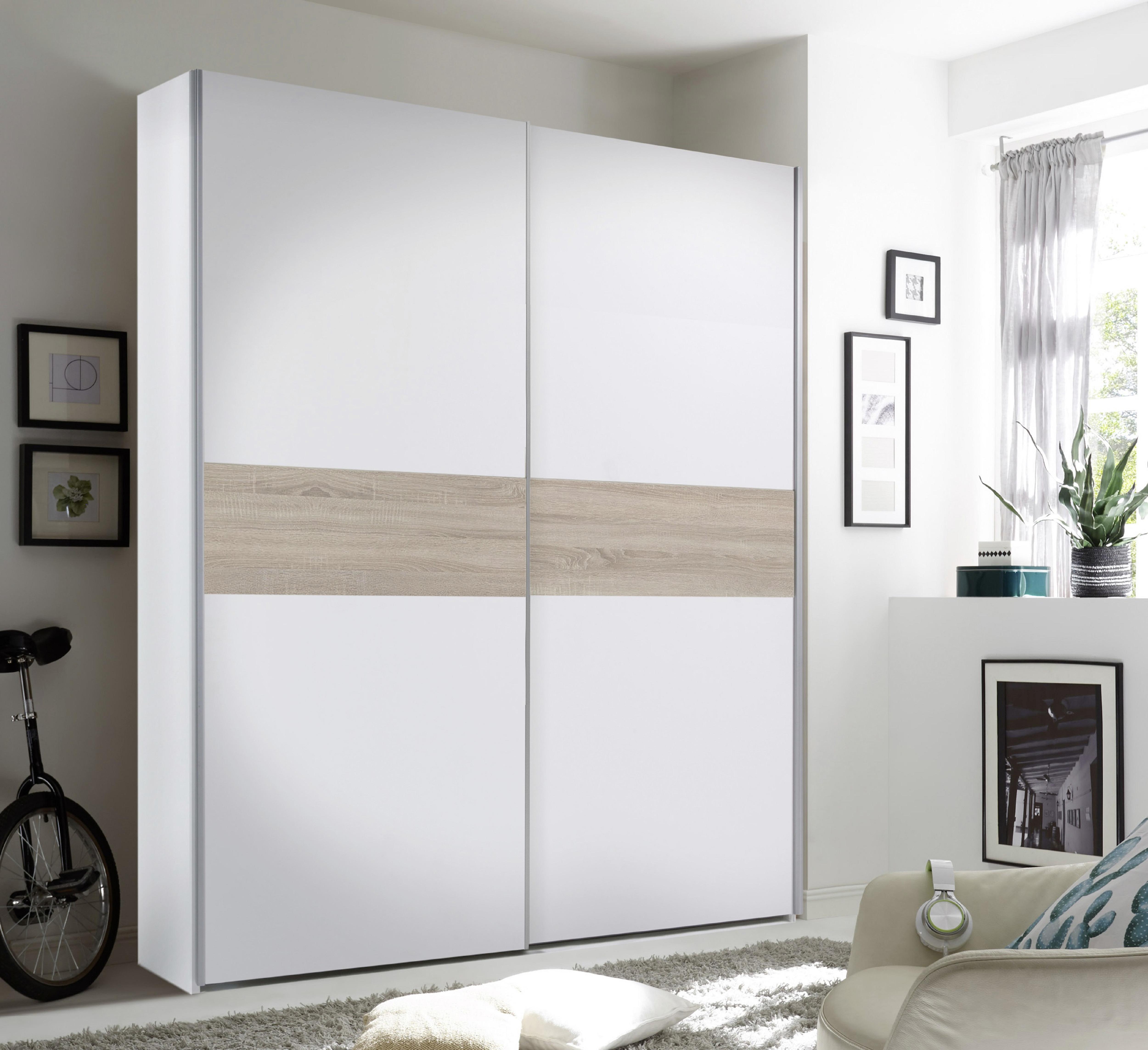 Omara Za Drsnimi Vrati Starter, Bela, Hrast, 170cm - barve hrasta/bela, Konvencionalno, kovina/leseni material (170/195/59cm) - P & B