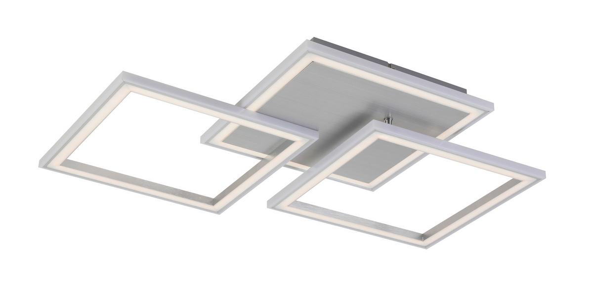 Led Mennyezeti Lámpa Qinton - alumíniumszínű, Romantik / Landhaus, műanyag/fém (95/44/7,3cm) - Premium Living