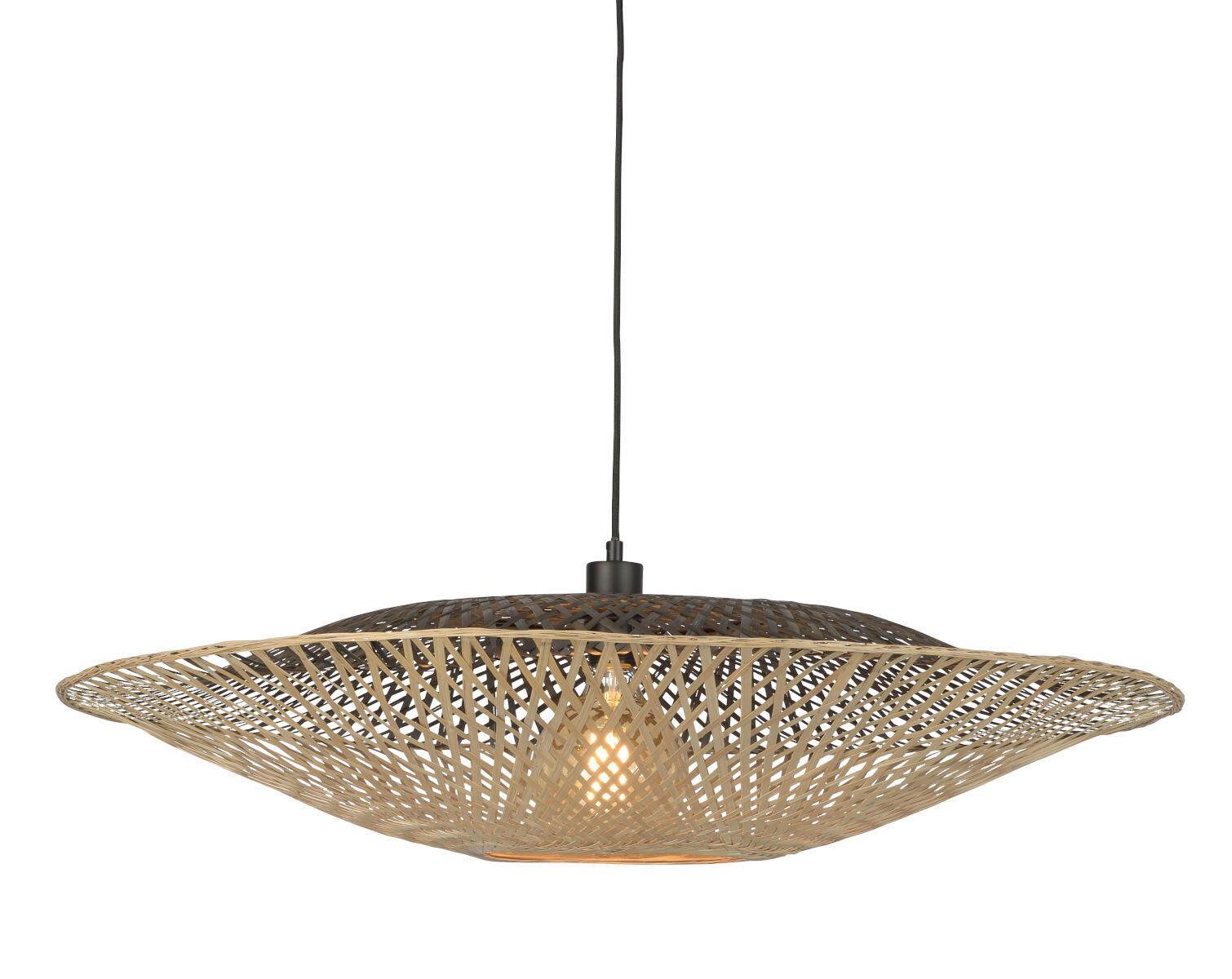 Függőlámpa Kalimantan/h20/bn - fekete/világosbarna, Natur, természetes anyagok (87/21cm) - Good & Mojo