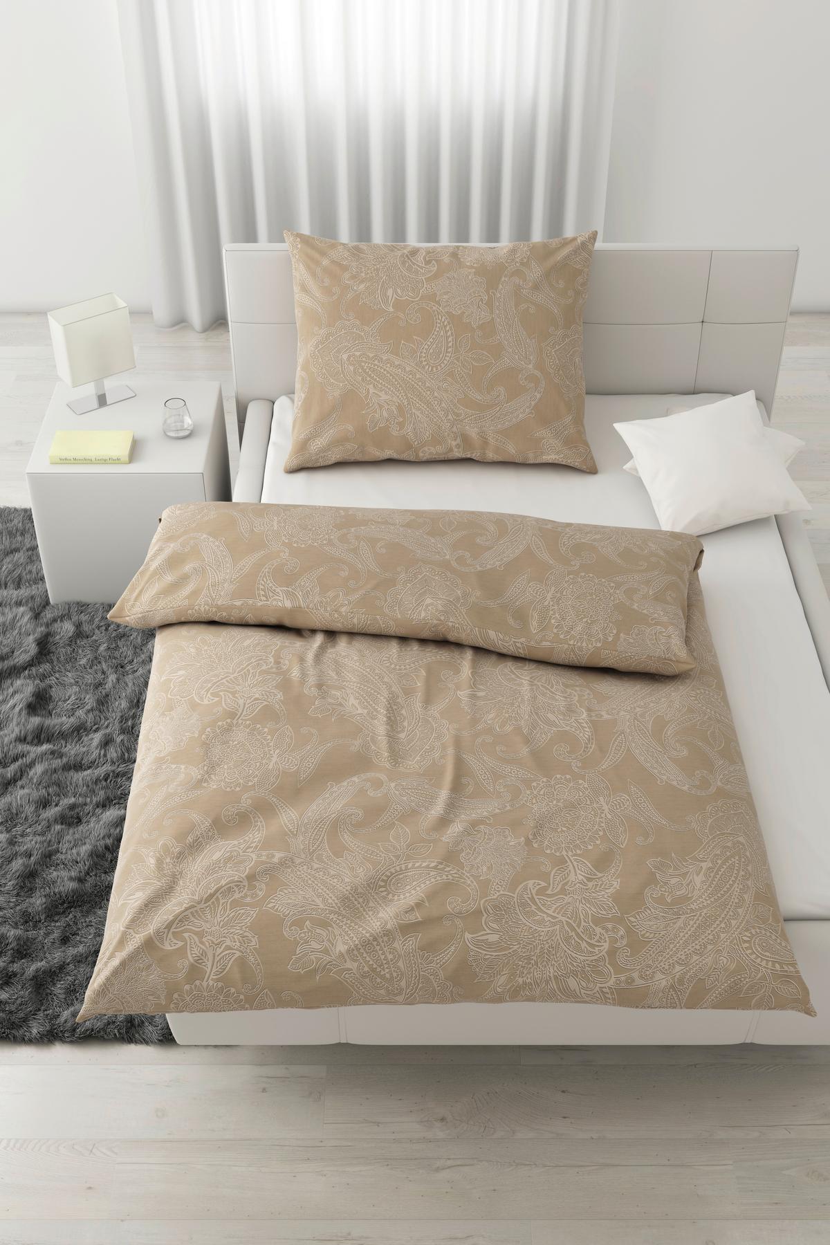 BETTWÄSCHESET AMAL - Beige, Romantik / Landhaus, Textil (160/210cm) - Modern Living