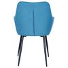 STOL MED ARMSTÖD ELENA -TOP- - turkos/svart, Modern, metall/trä (57/85/60cm) - Mömax