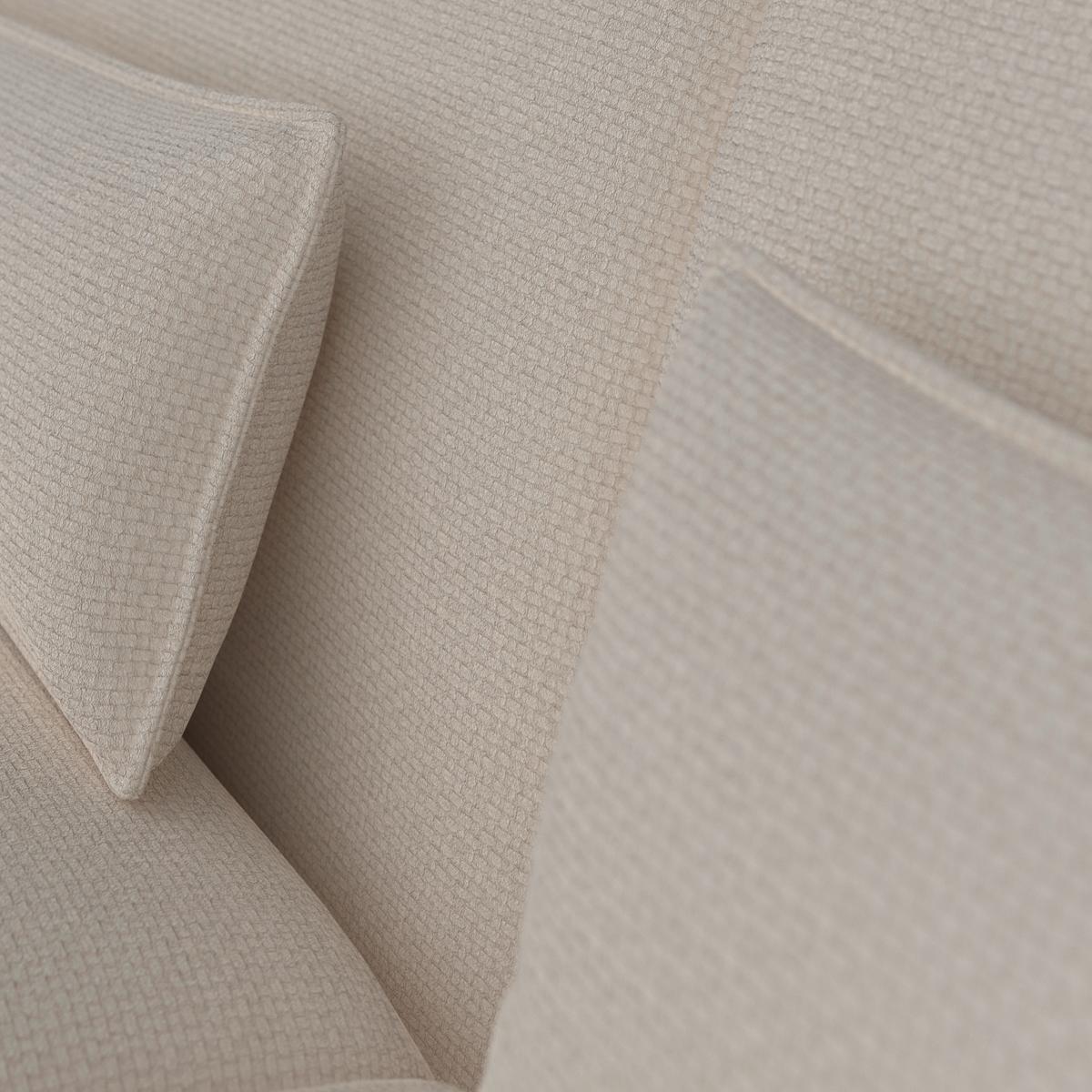 Bigsofa Clara Beige Webstoff - Creme/Schwarz, MODERN, Holz/Textil (284/86/111cm) - Bessagi Home