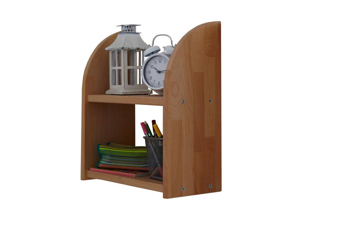 Polica Za Obešanje Lina, Bukev, Masivno - naravne barve, Moderno, les (40/20/40cm) - MID.YOU