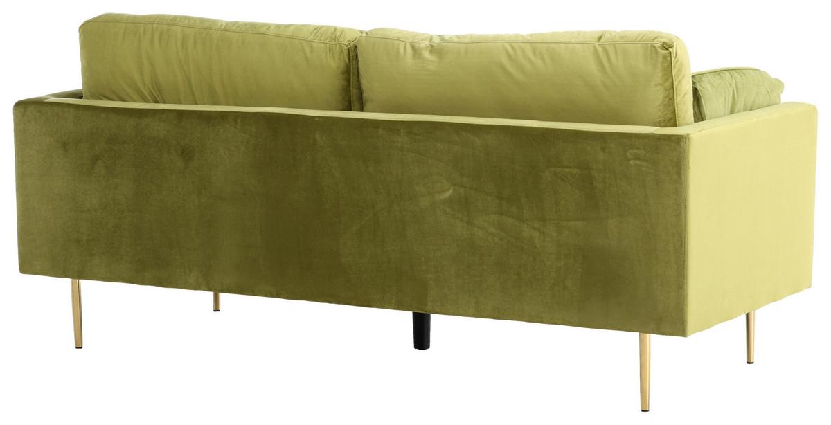 2-SITZER-SOFA BOOM - Goldfarben/Grün, Design, Textil/Metall (203/84/90cm) - Livetastic