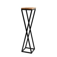 Blumenständer Schwarz - Schwarz, Basics, Metall (19/77/19cm)