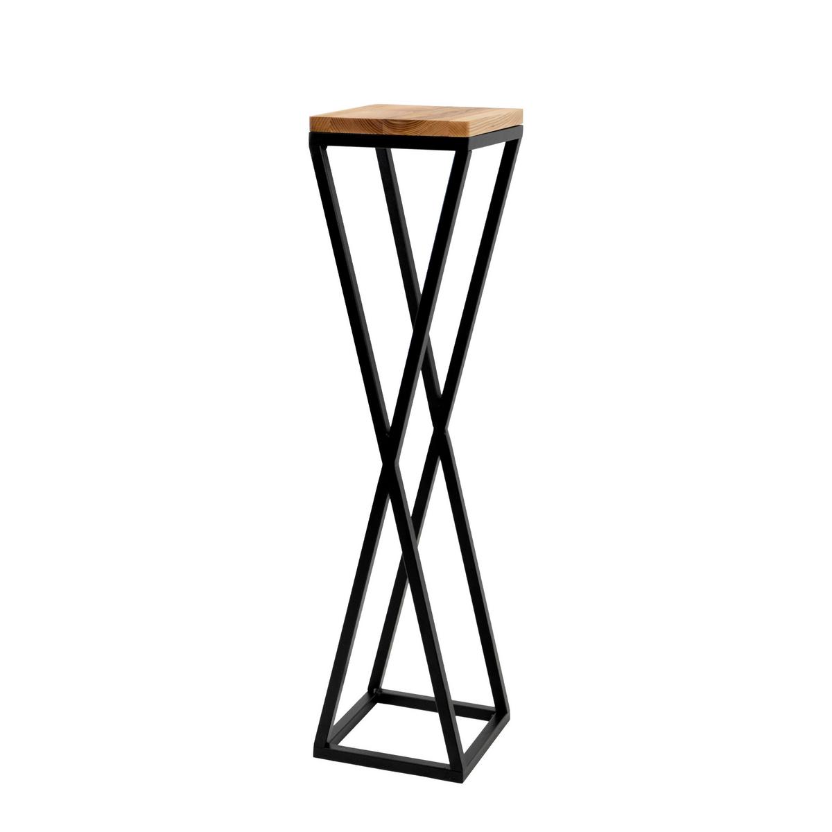 Blumenständer Schwarz - Schwarz, Basics, Metall (19/77/19cm)