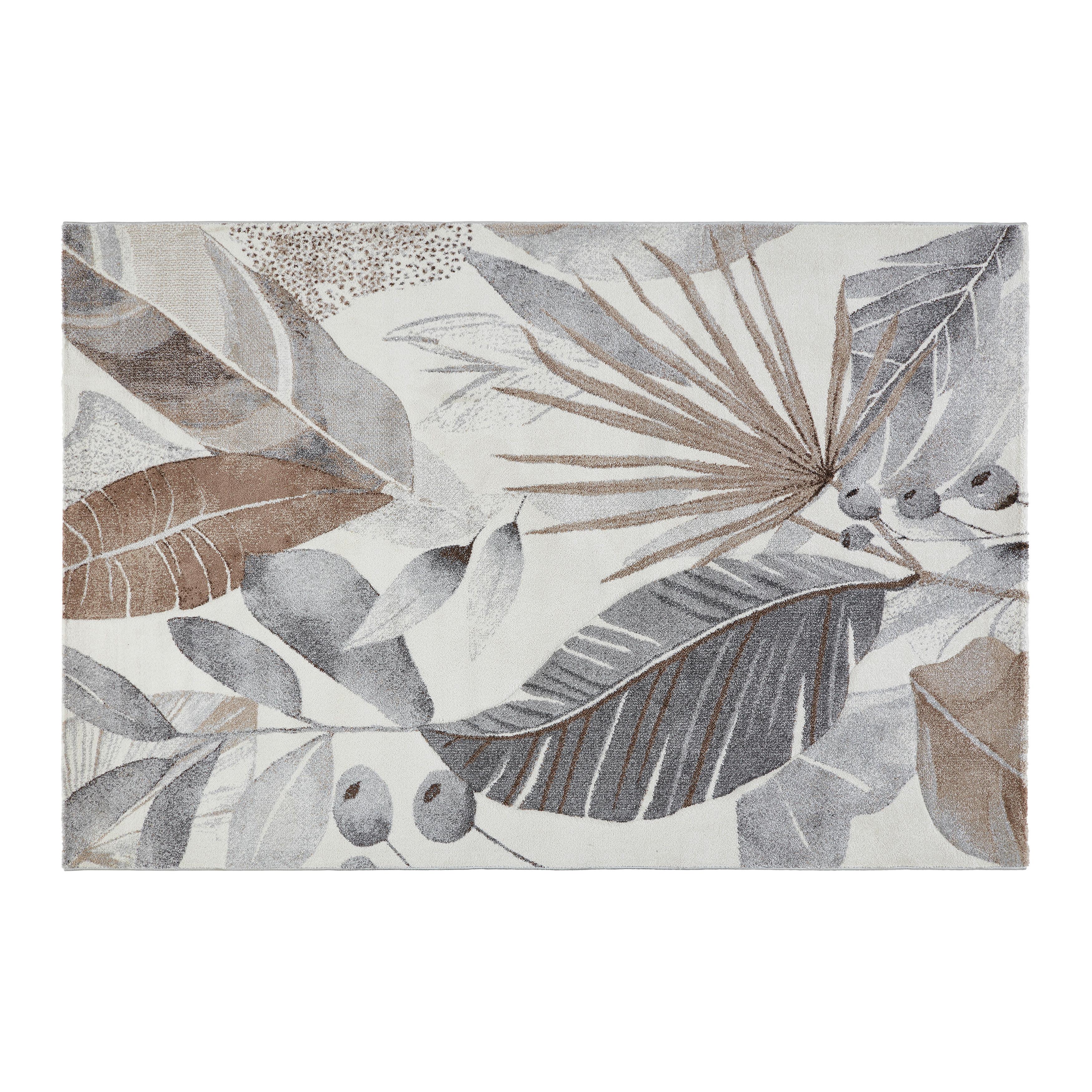 VÄVD MATTA FLORA 1 - cremefärgad, Modern, textil (80/150cm) - Mömax