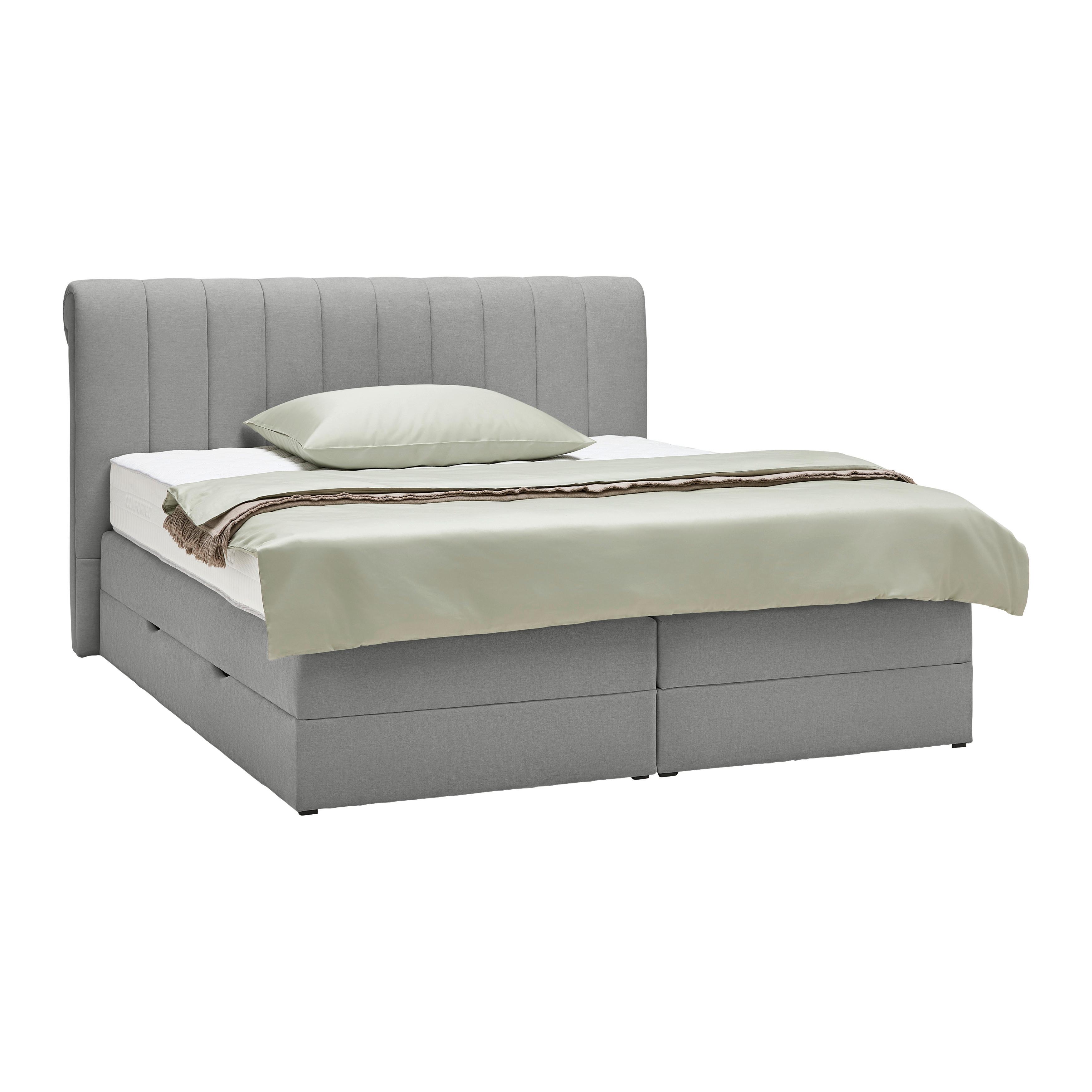 Boxspringbett Belano Dunkelgrau ca. 180x200cm - Dunkelgrau, KONVENTIONELL, Holz/Holzwerkstoff (180/200cm) - Premium Living