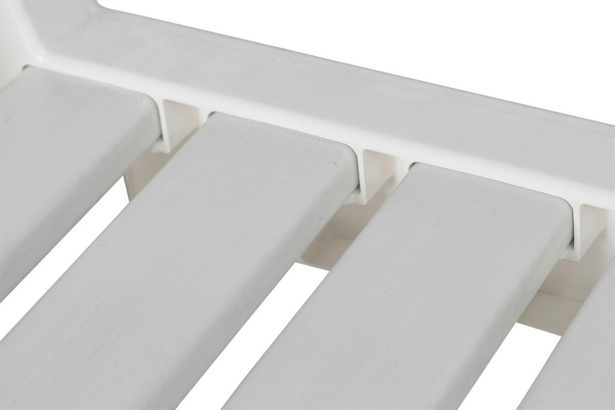 Gartenbank Weiß - Weiß, MODERN, Kunststoff (160/88/69cm) - Gardenson