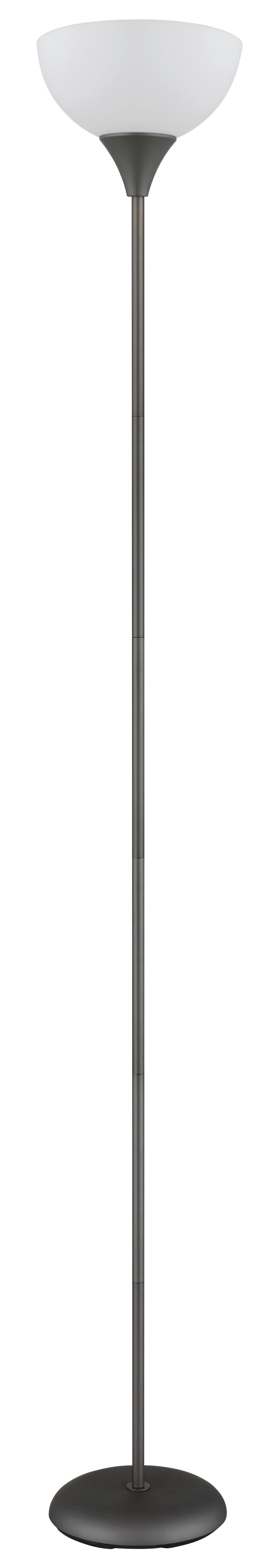 STEHLEUCHTE 59946 WILBUR - Weiss/Titanfarben, Basics, Kunststoff/Metall (25/178,5cm) - Globo