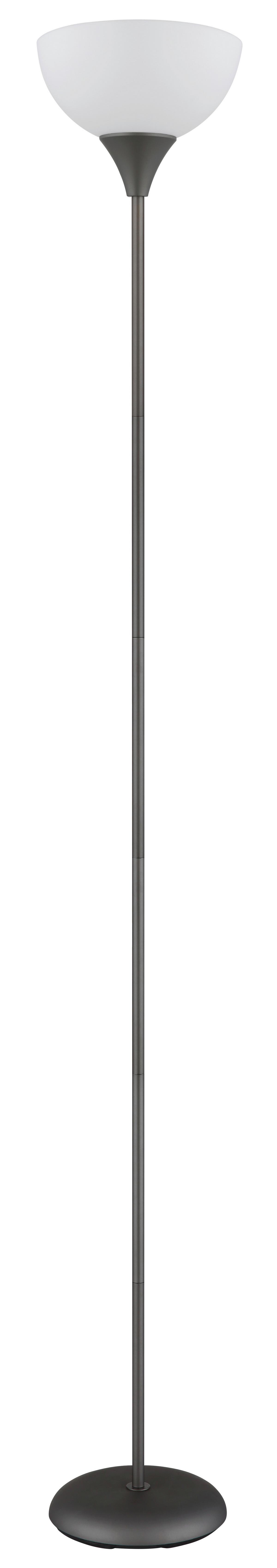 STEHLEUCHTE 59946 WILBUR - Weiss/Titanfarben, Basics, Kunststoff/Metall (25/178,5cm) - Globo