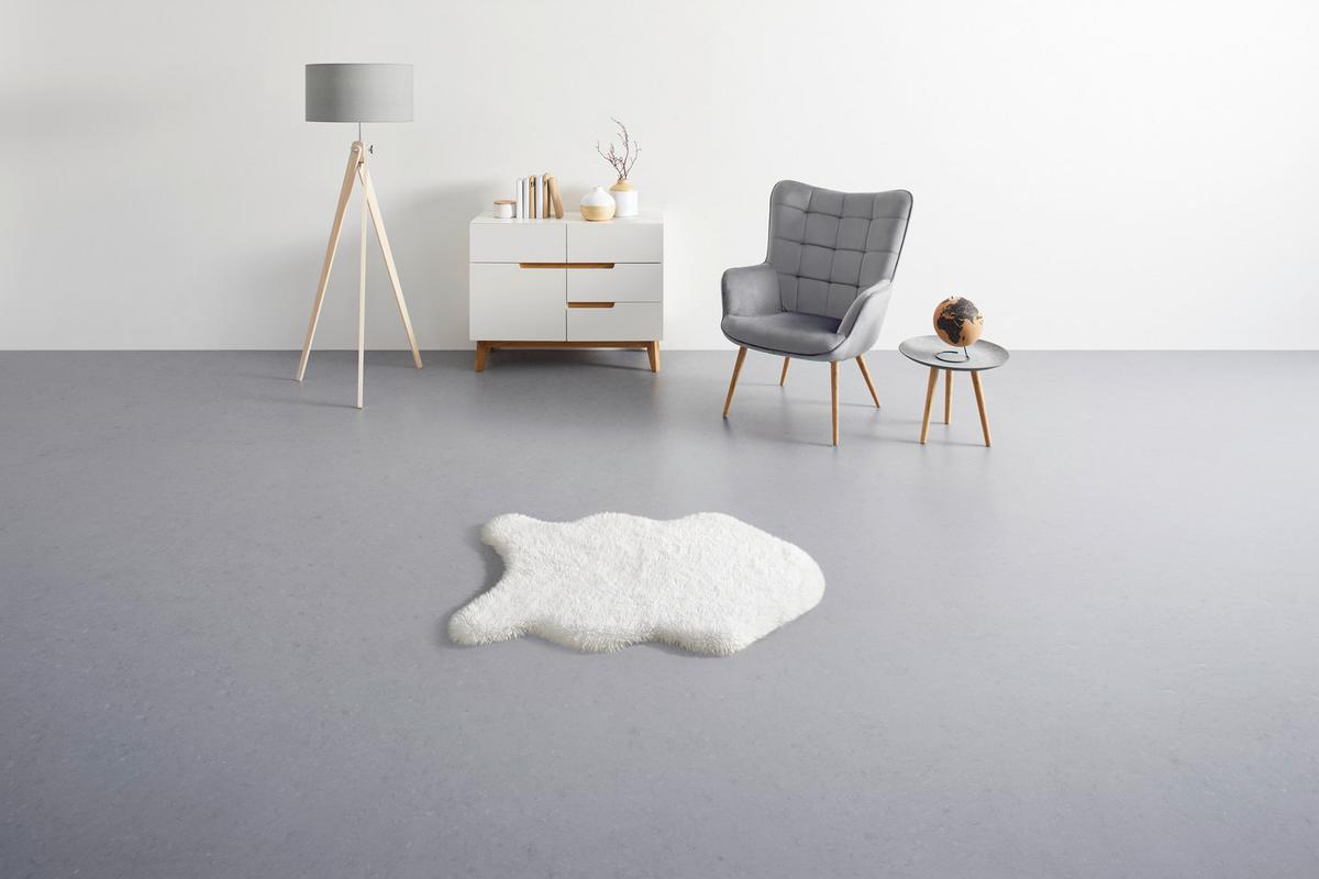Műszőrme Emil 60/90 - bézs/fehér, Konventionell, szőrme (60/90cm) - Mömax