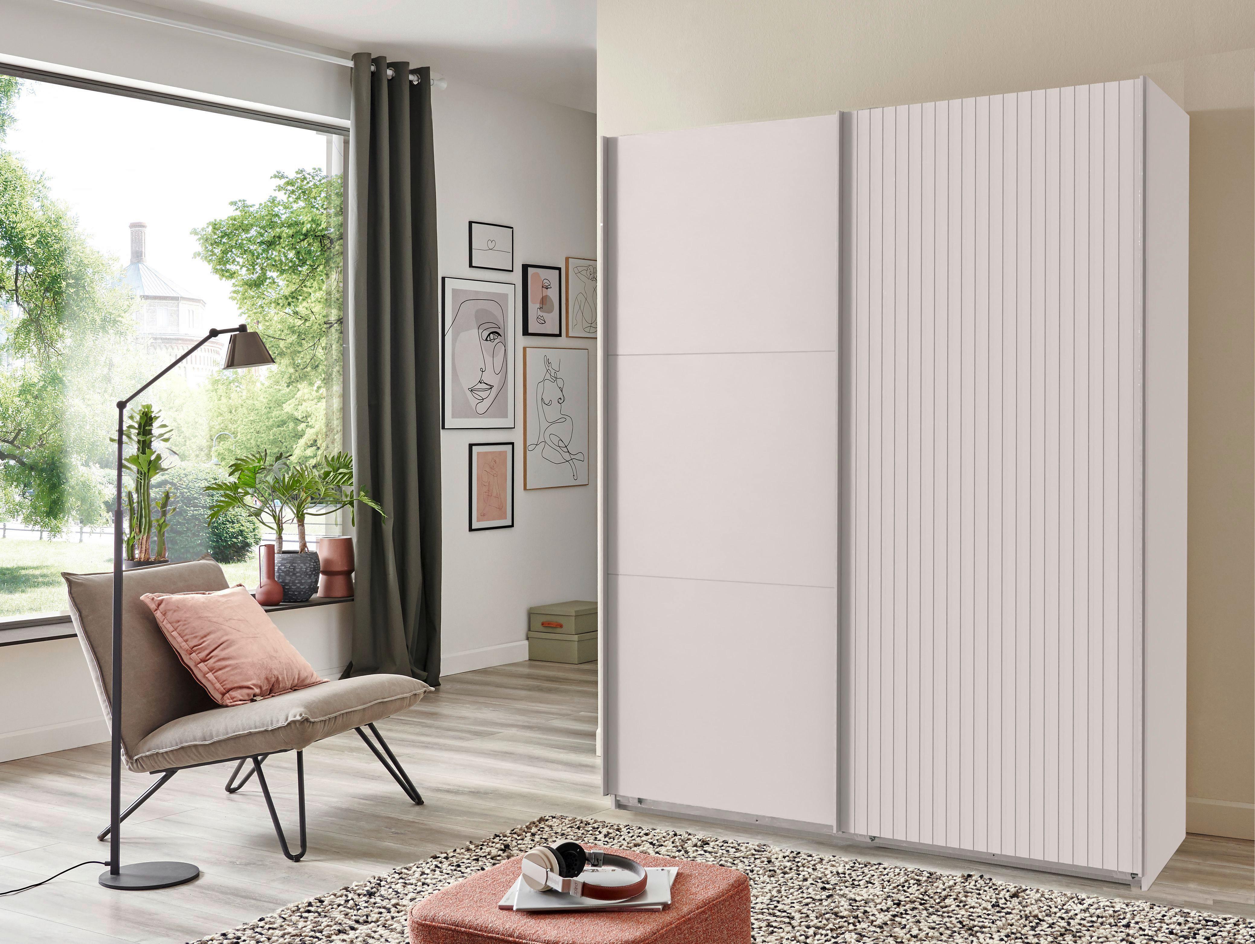 Ormar S Kliznim Vratima Andorra - bijela, Moderno, drvni materijal (200/216/65cm) - Modern Living