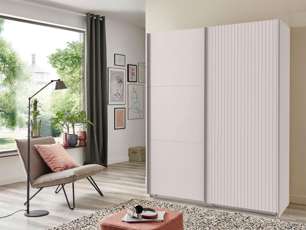DULAP USI CULISANTE ANDORRA - alb, Modern, material pe bază de lemn (200/216/65cm) - Modern Living
