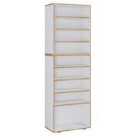 Regal Za Čevlje Salia, Bela, Barva Hrasta - črna/bela, Design, umetna masa/leseni material (60/183/33cm) - MID.YOU