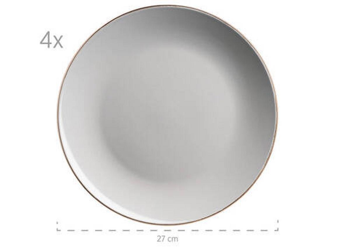 KOMBISERVICE 931627 POSTSICHER GRAU - Grau, Basics, Keramik (34/31,5/32cm) - Mäser