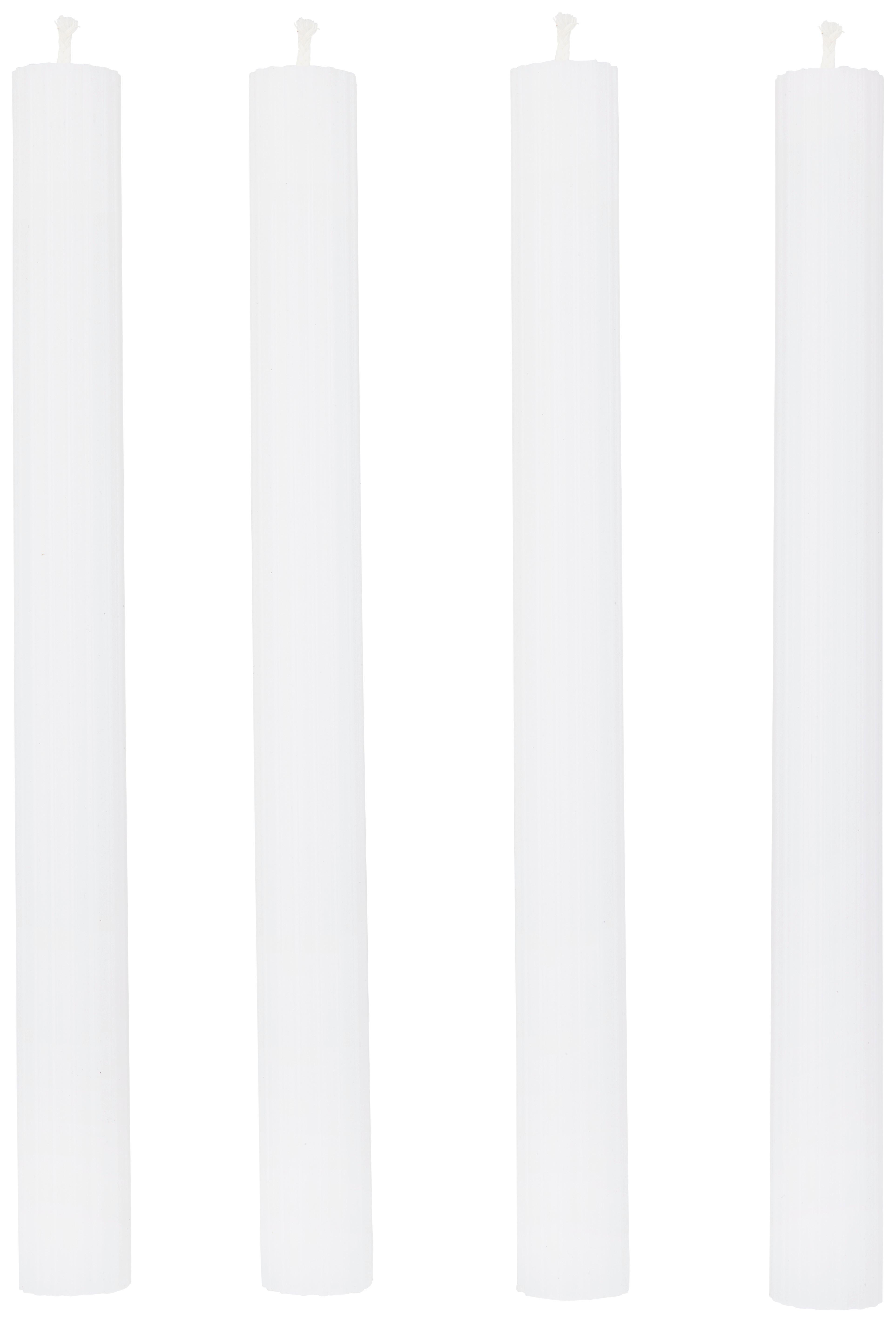 Hengergyertyakészlet Classic I - fehér, Basics, természetes anyagok/paraffin (2,2/25cm) - Modern Living
