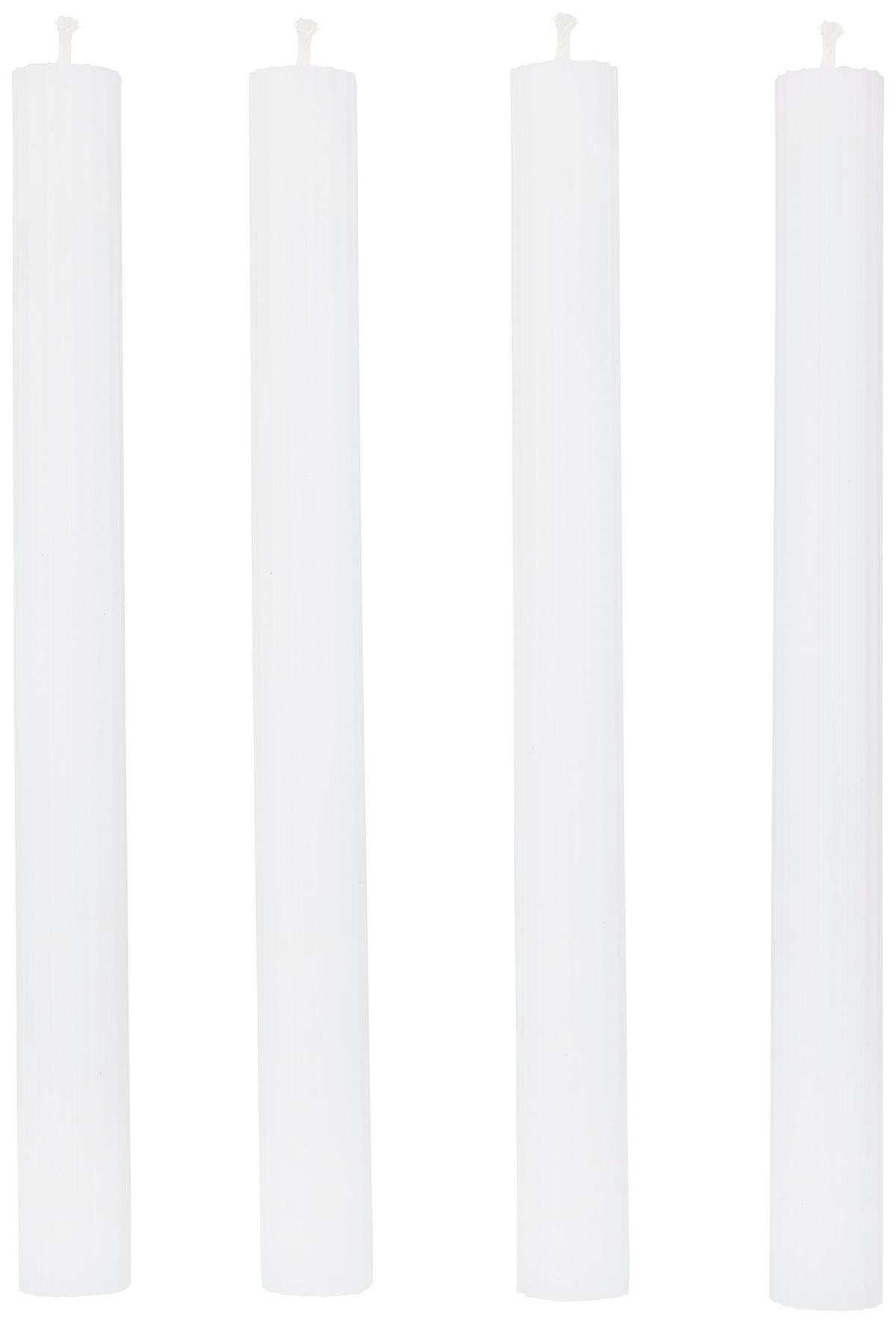 Hengergyertyakészlet Classic I - fehér, Basics, természetes anyagok/paraffin (2,2/25cm) - Modern Living