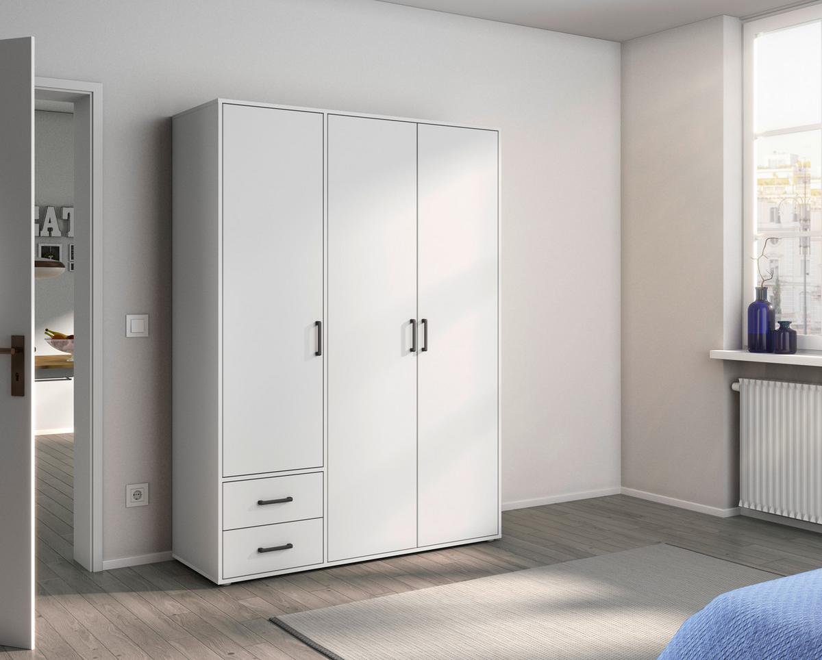 DULAP USI ROTATIVE VOYAGER - alb, Modern, material pe bază de lemn (140/194/53cm) - Modern Living