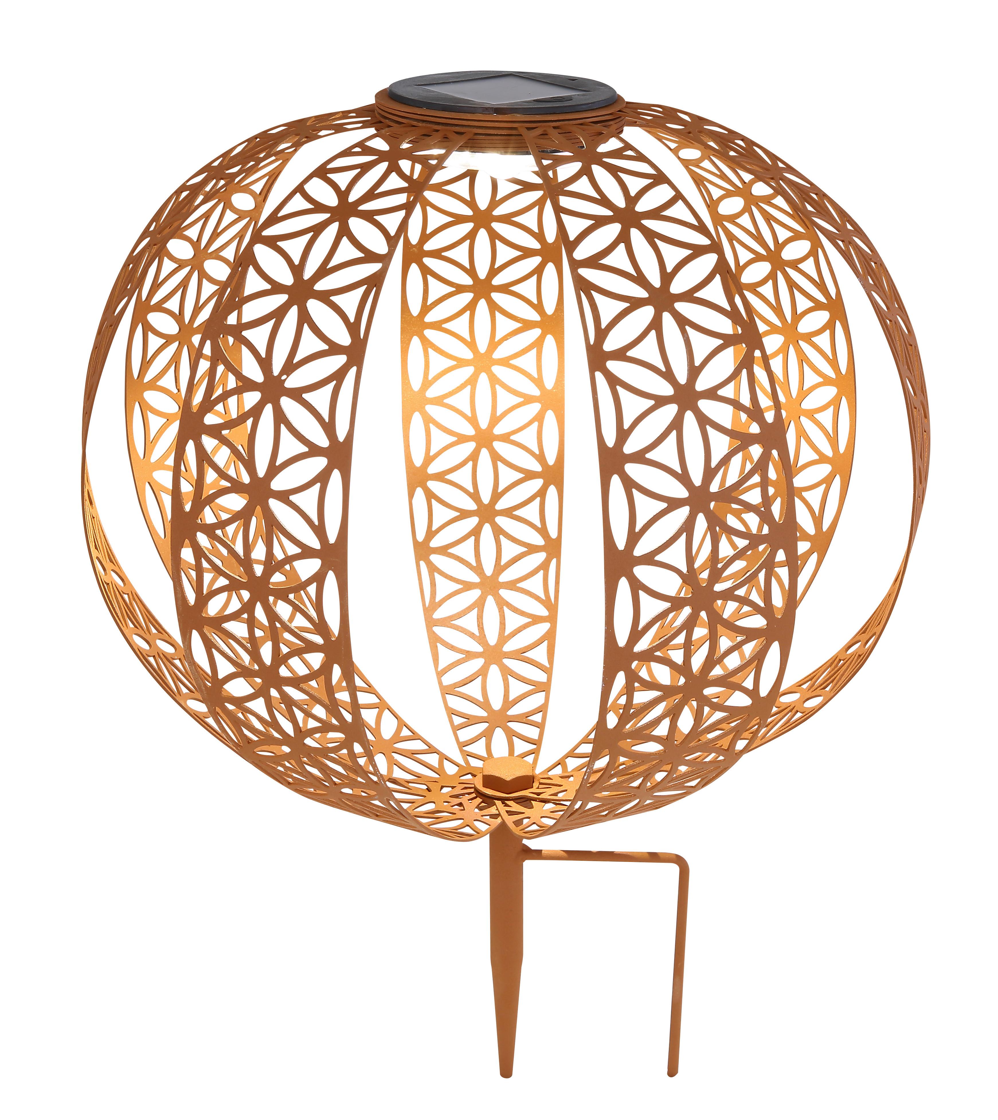 Solarna Svetilka Solar, S Sijalko - opečnato rjava, Design, kovina (30/41cm) - Globo