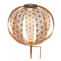 Solarna Svetilka Solar, S Sijalko - opečnato rjava, Design, kovina (30/41cm) - Globo