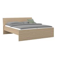 Bett Unit 140 Eichefarben ca. 140x200cm - Eichefarben, KONVENTIONELL, Holzwerkstoff (140/200cm) - Based