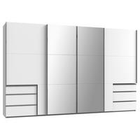 Ormar S Kliznim Vratima Level 36a - bijela/srebrne boje, Basics, drvni materijal/metal (350/216/65cm) - Modern Living