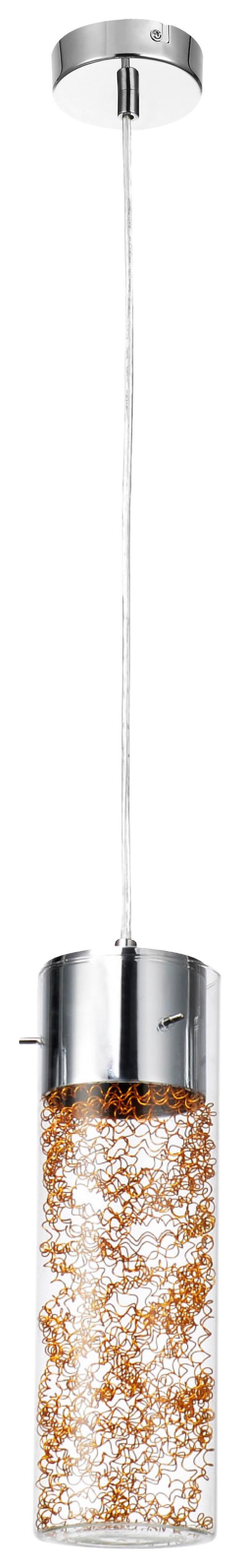 Függőlámpa Tessa Gold - króm/arany, Üveg (120/10/10cm)