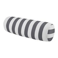 Nackenrolle Amore Gestreift Grau/Weiß ca. 15x45cm - Weiß/Grau, Textil (15/45cm) - Mömax