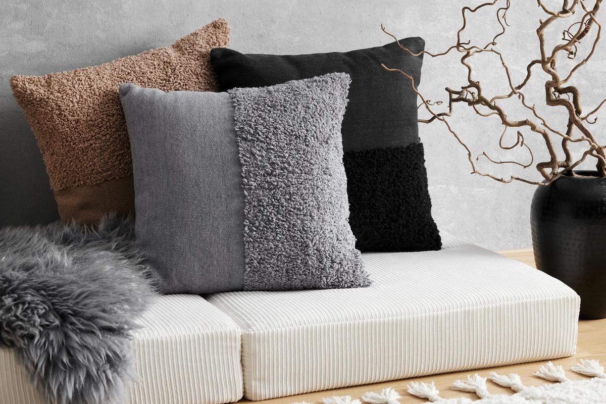 Díszpárna Abele - fekete, Lifestyle, textil (45/45cm) - Bessagi Home