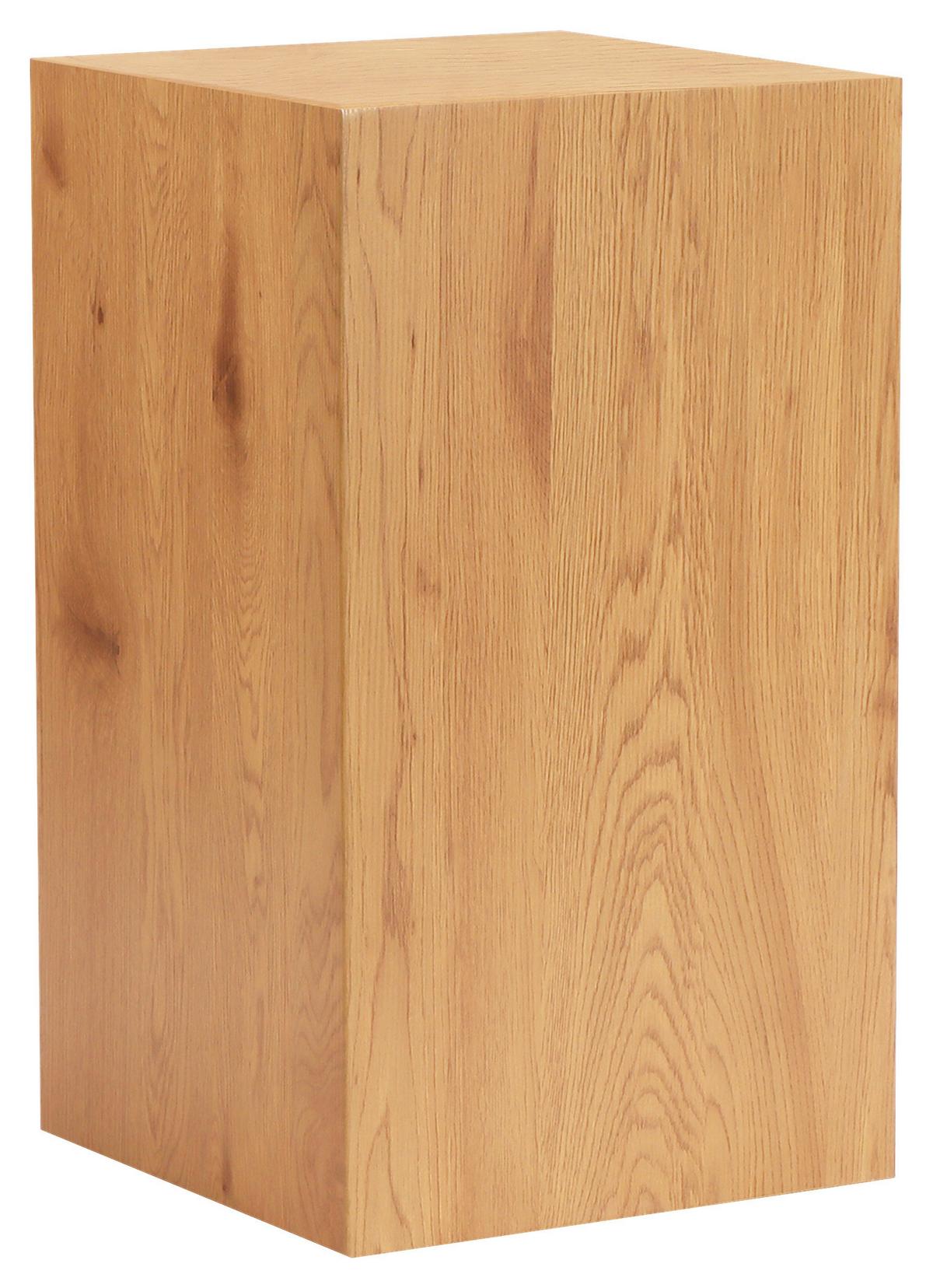 STOLIK BOCZNY MIGUEL - kolor dębowy, Design, materiał drewnopochodny (40/40/70cm) - Xora