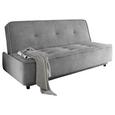 Sofa mit Schlaffunktion in Grau 'Delia' - Schwarz/Grau, MODERN, Holzwerkstoff/Kunststoff (206/95/95cm) - Livetastic Sofa mit Schlaffunktion in Grau 'Delia' - Schwarz/Grau, MODERN, Holzwerkstoff/Kunststoff (206/95/95cm) - Livetastic