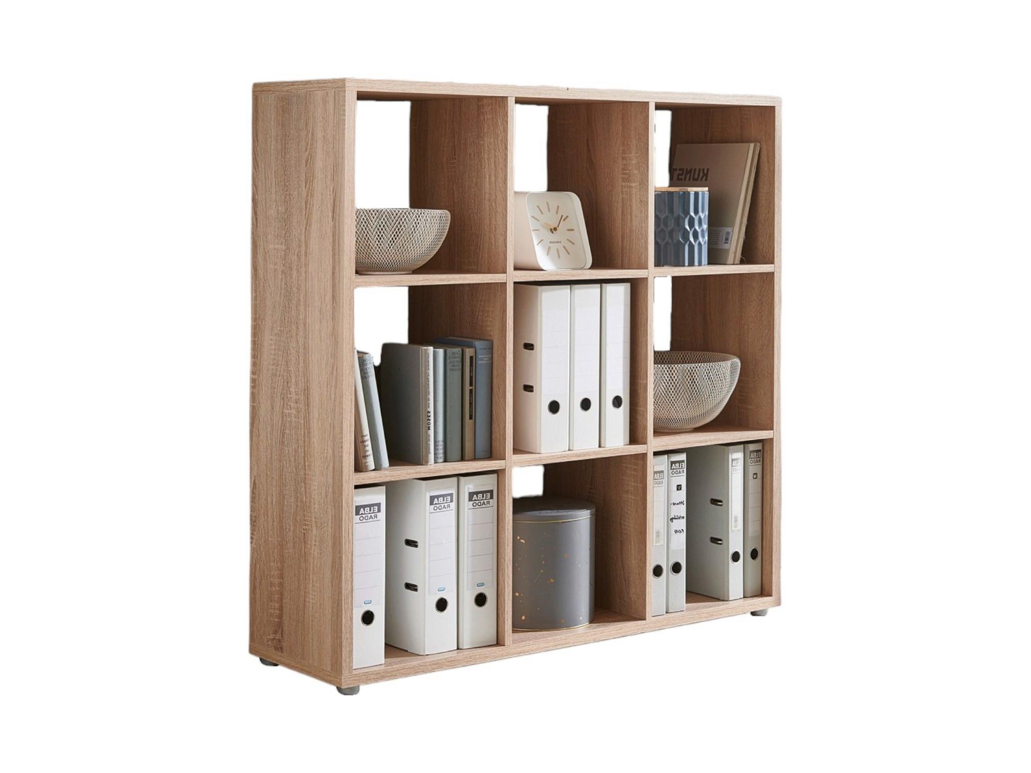 Regal Nizza Typ 13 Sonoma Eiche - Silberfarben/Sonoma Eiche, MODERN, Holzwerkstoff/Kunststoff (106,5/108,5/33cm) - MID.YOU