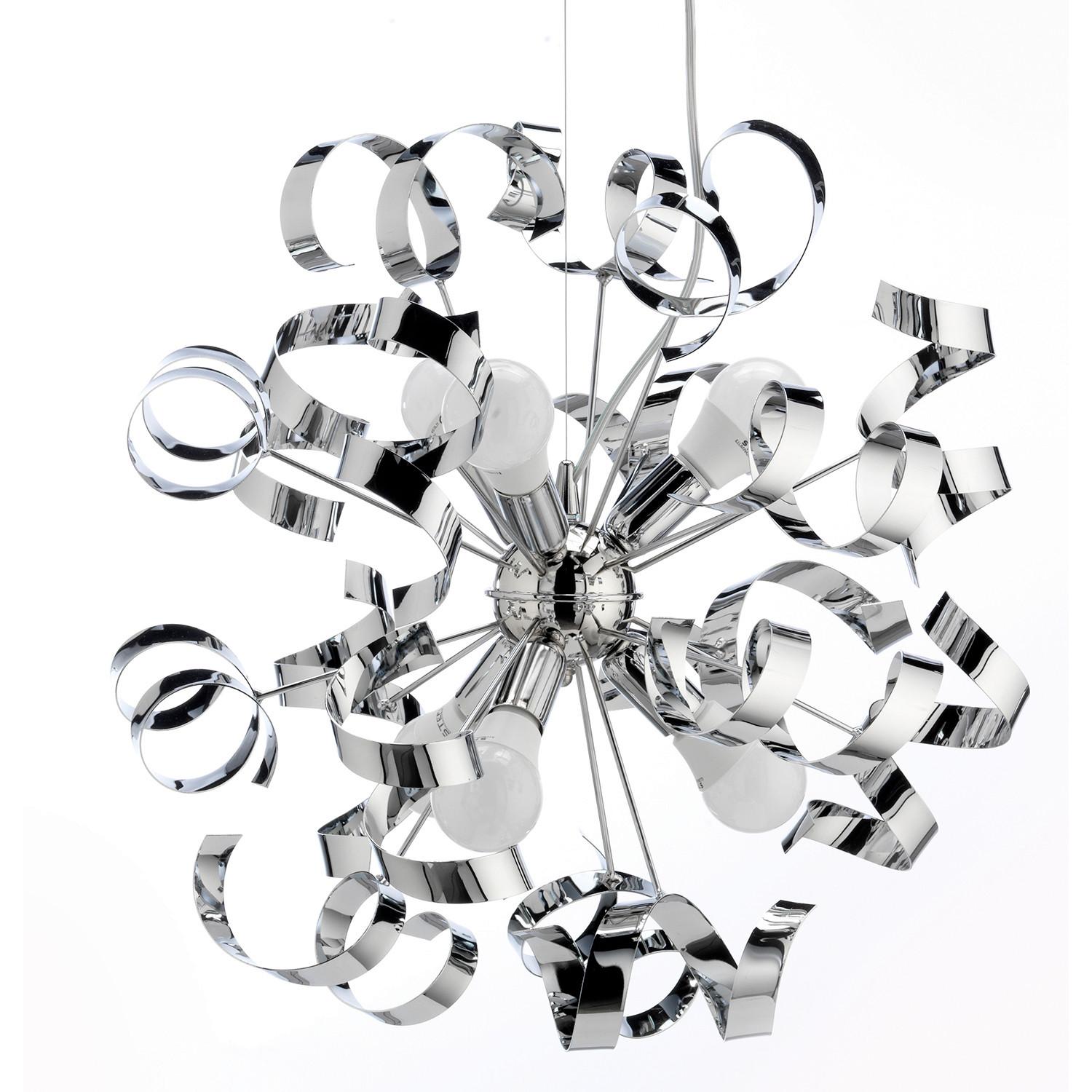 Hängeleuchte Zoe Chromfarben max. 6 Watt - Chromfarben, Design, Metall (50/150cm)