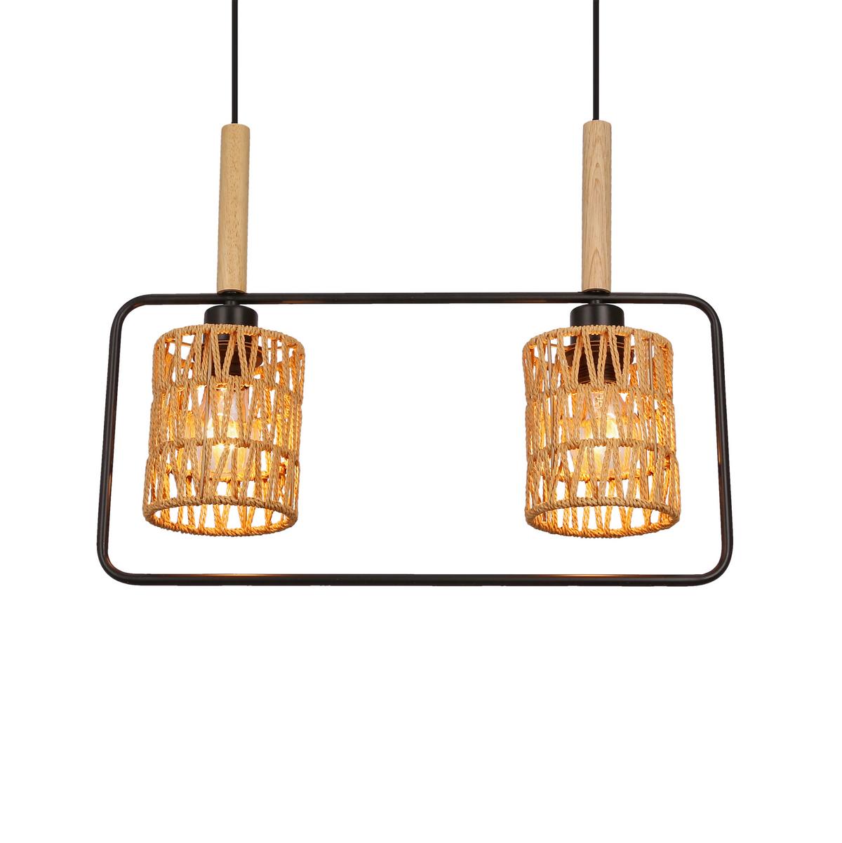 Viseća Svjetiljka Crown - bež/crna, Natur, metal/tekstil (50cm)