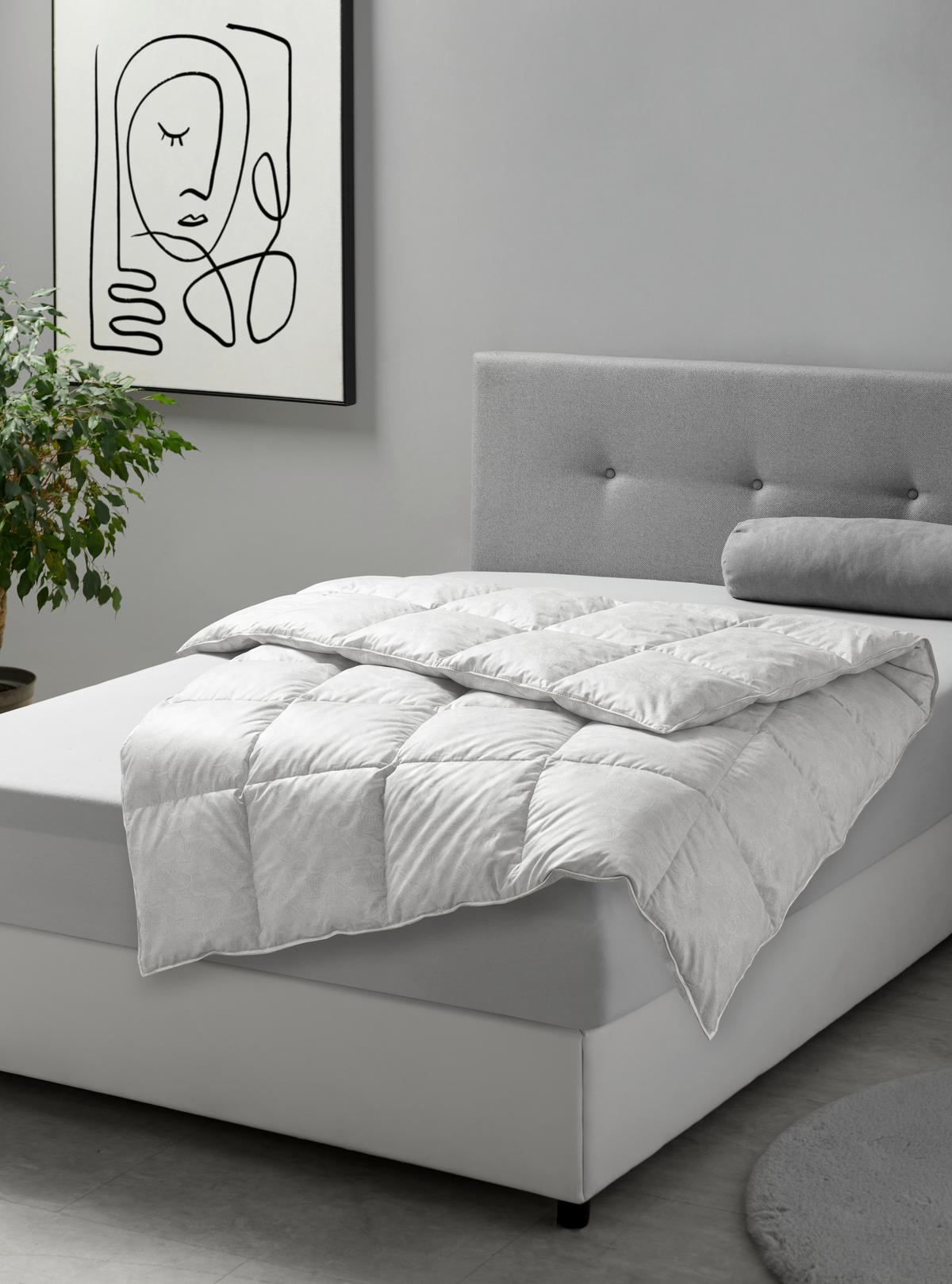 Daunendecke Nova Weiß ca. 200x200cm - Weiß, Textil (200/200cm) - Premium Living