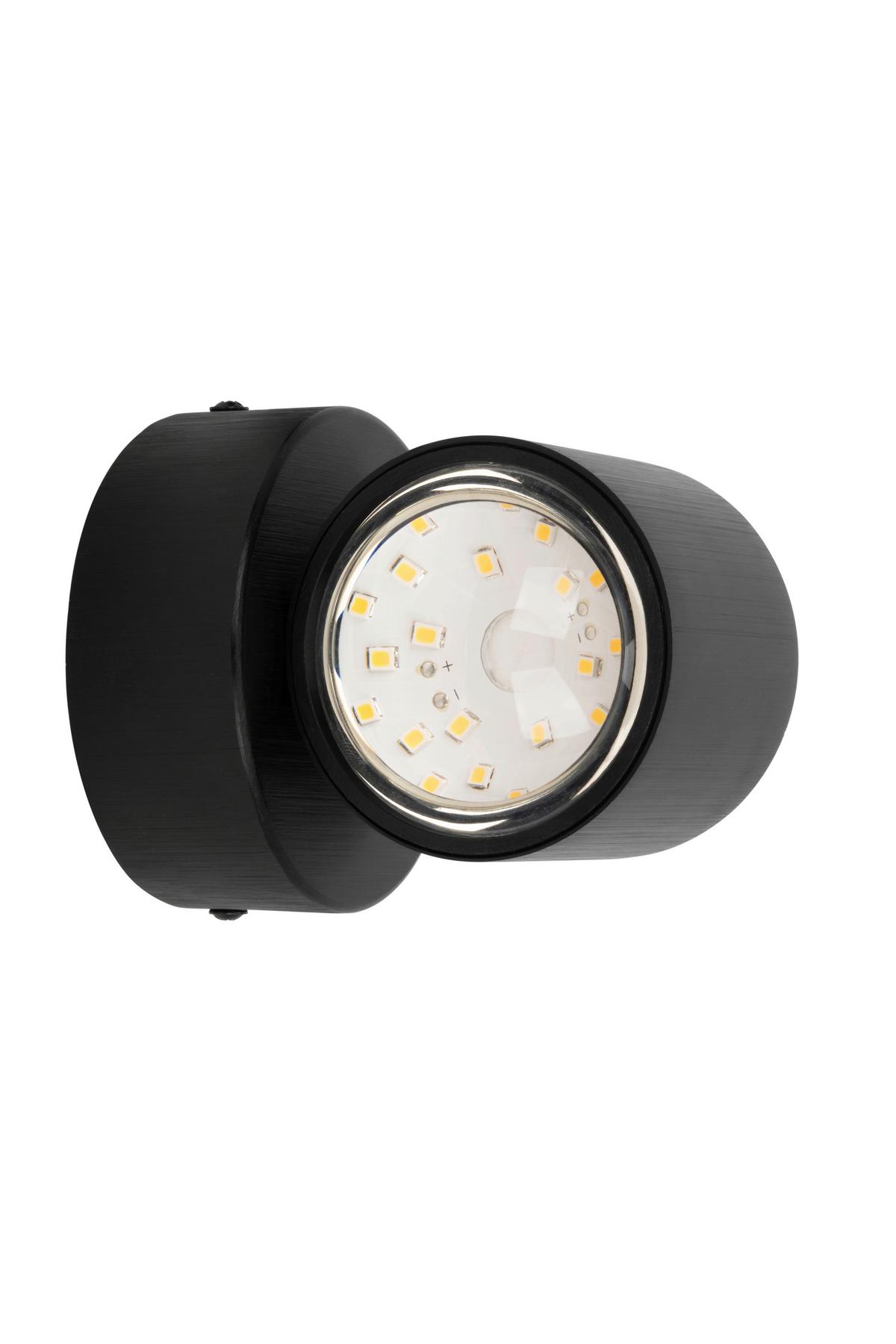 KINKIET LED COLUMBIA *SBN* - czarny, Design, tworzywo sztuczne/metal (12/11cm) - Novel