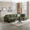 Canapea modulară MALTE - verde/gri, Modern, textil (155/305/178cm) - Luca Bessoni
