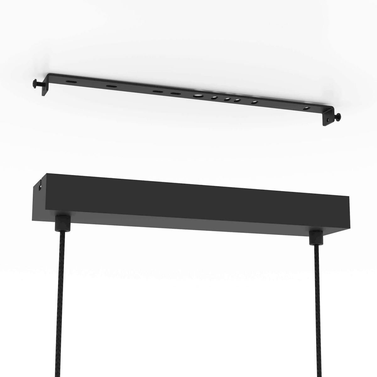 LAMPA WISZĄCA 900388* ANCHORENA-Z - czarny/biały, Natur, tworzywo sztuczne/metal (123/5,5/110cm)