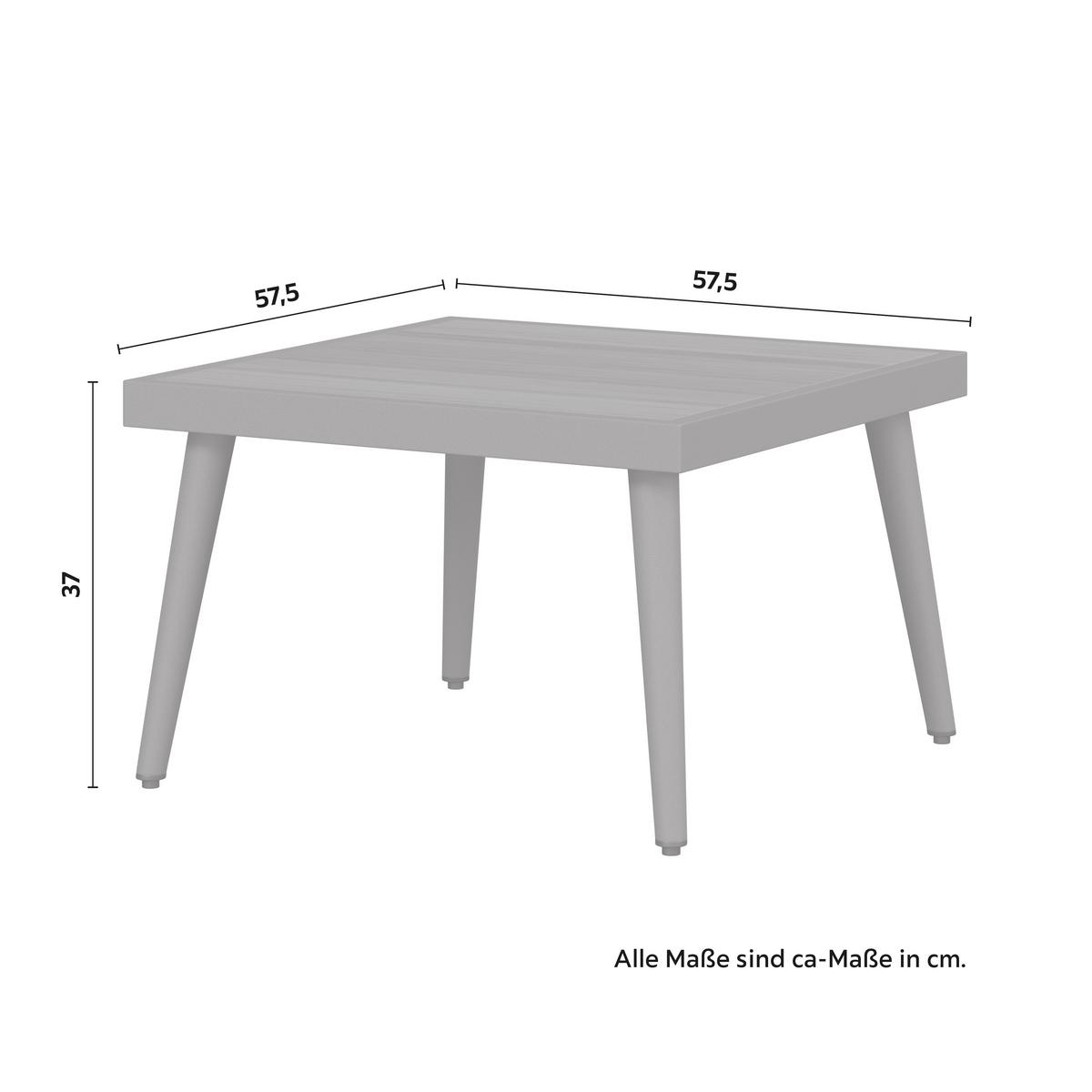 Kerti Garnitúra Sallie - világosszürke/natúr színű, Modern, fa/fém - Bessagi Garden