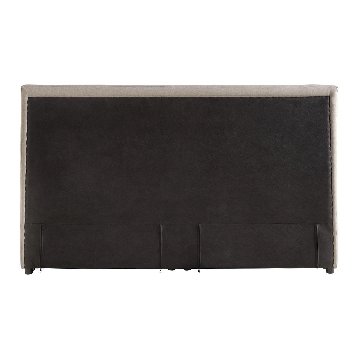 Boxbett Melina ca. 180x200cm Beige mit Topper - Beige/Schwarz, MODERN, Holz/Kunststoff (180/200cm) - Bessagi Home