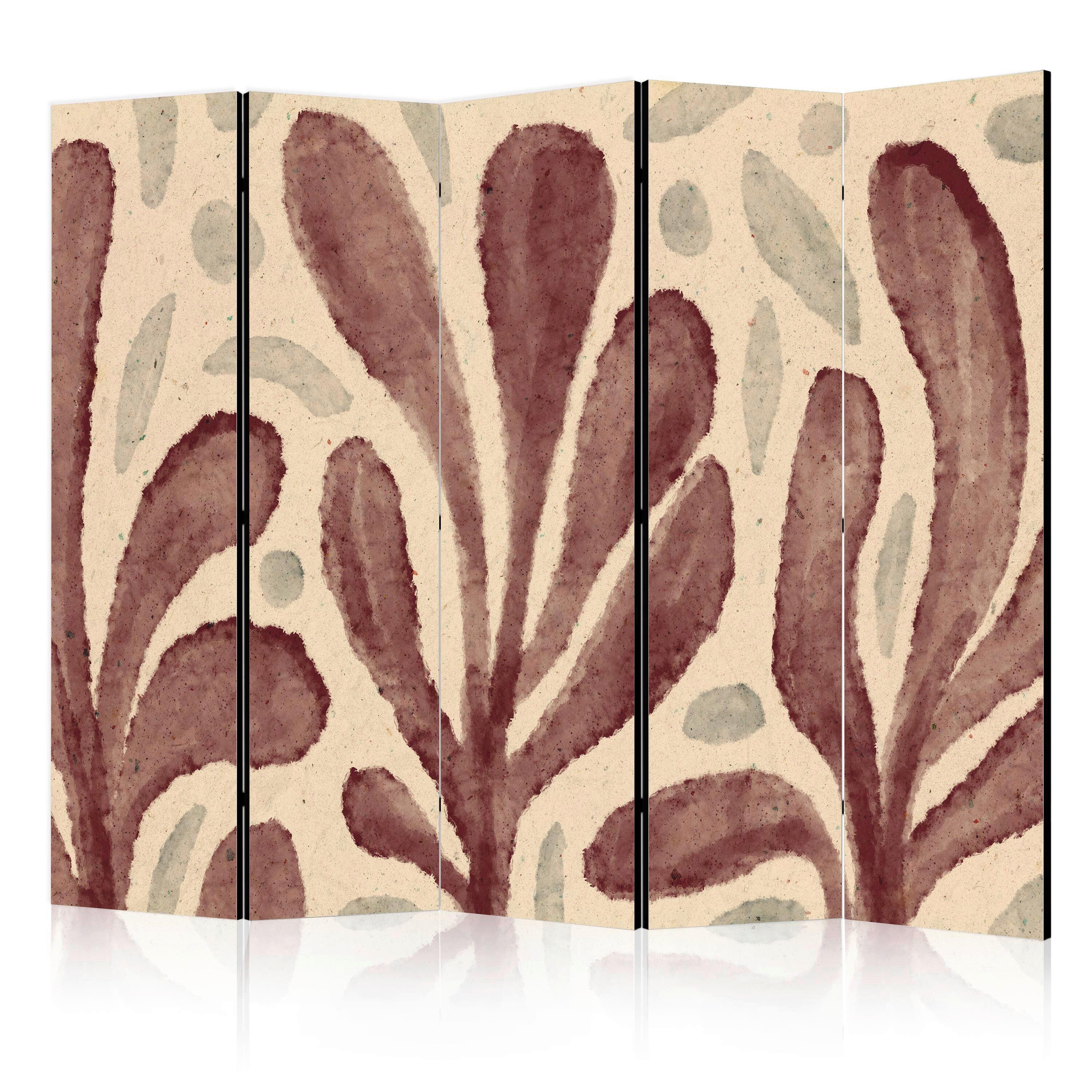Paravent Braun/Beige - Beige/Braun, Basics, Textil (225/172/3cm) - artgeist