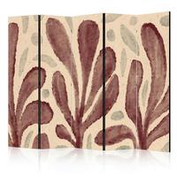 Paravent Braun/Beige - Beige/Braun, Basics, Textil (225/172/3cm) - artgeist