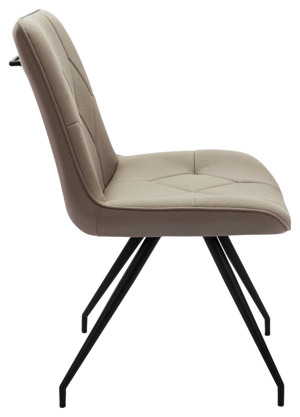 KRZESŁO HENRY - czarny/taupe, Design, metal/tkanina (51/89/66cm) - Novel