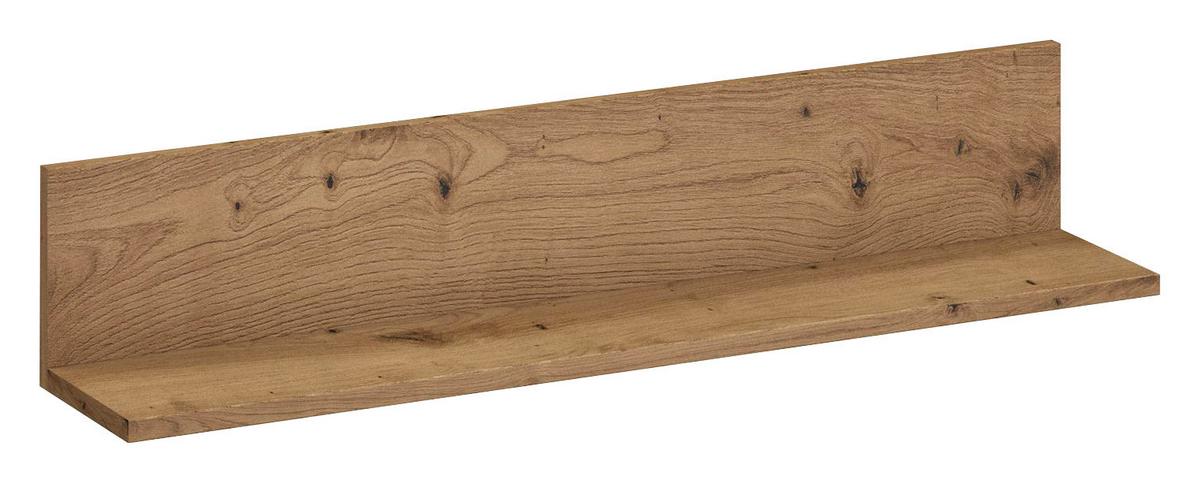 REGAŁ ŚCIENNY LIMA - kolor dębowy, Trend, materiał drewnopochodny (80/16/17cm) - Stylife