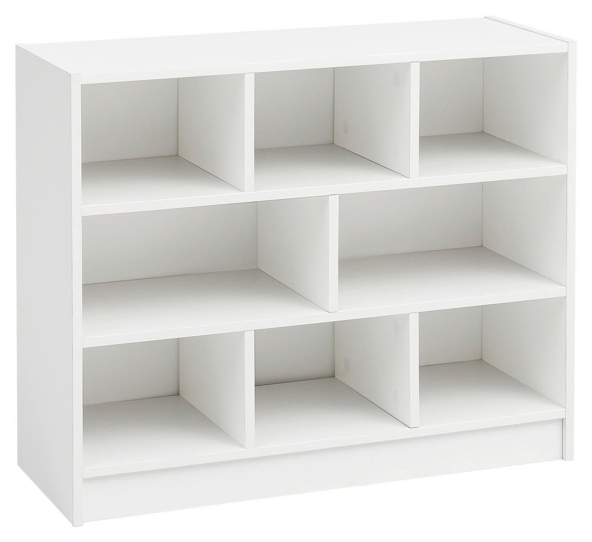 Regal ca. 80x68,5x29,5 cm Weiß - Weiß, KONVENTIONELL, Holzwerkstoff (80/68,5/29,5cm) - MID.YOU
