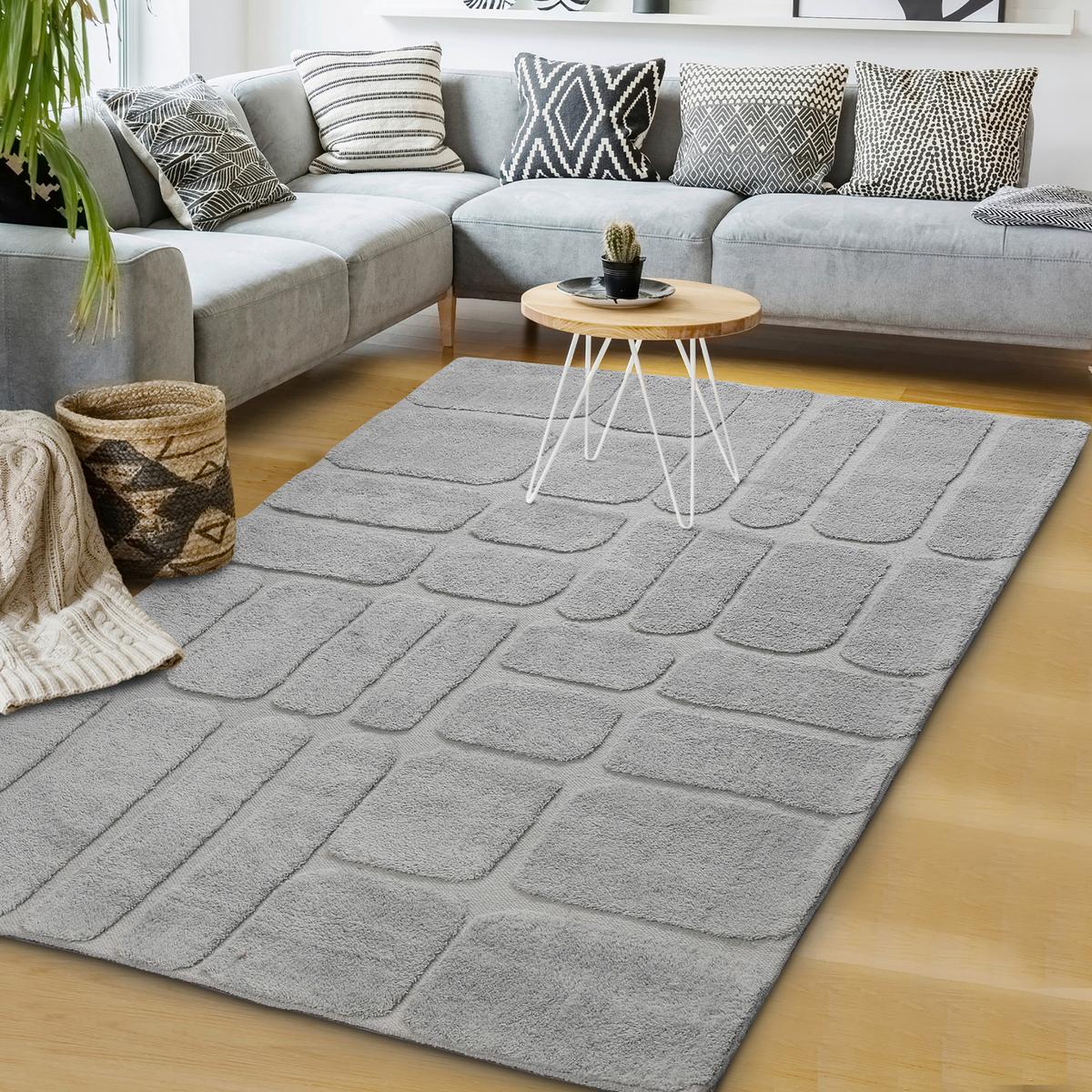 Wollteppich Bermudez Grau ca. 160x230cm - Grau, Basics, Textil (160/230cm)