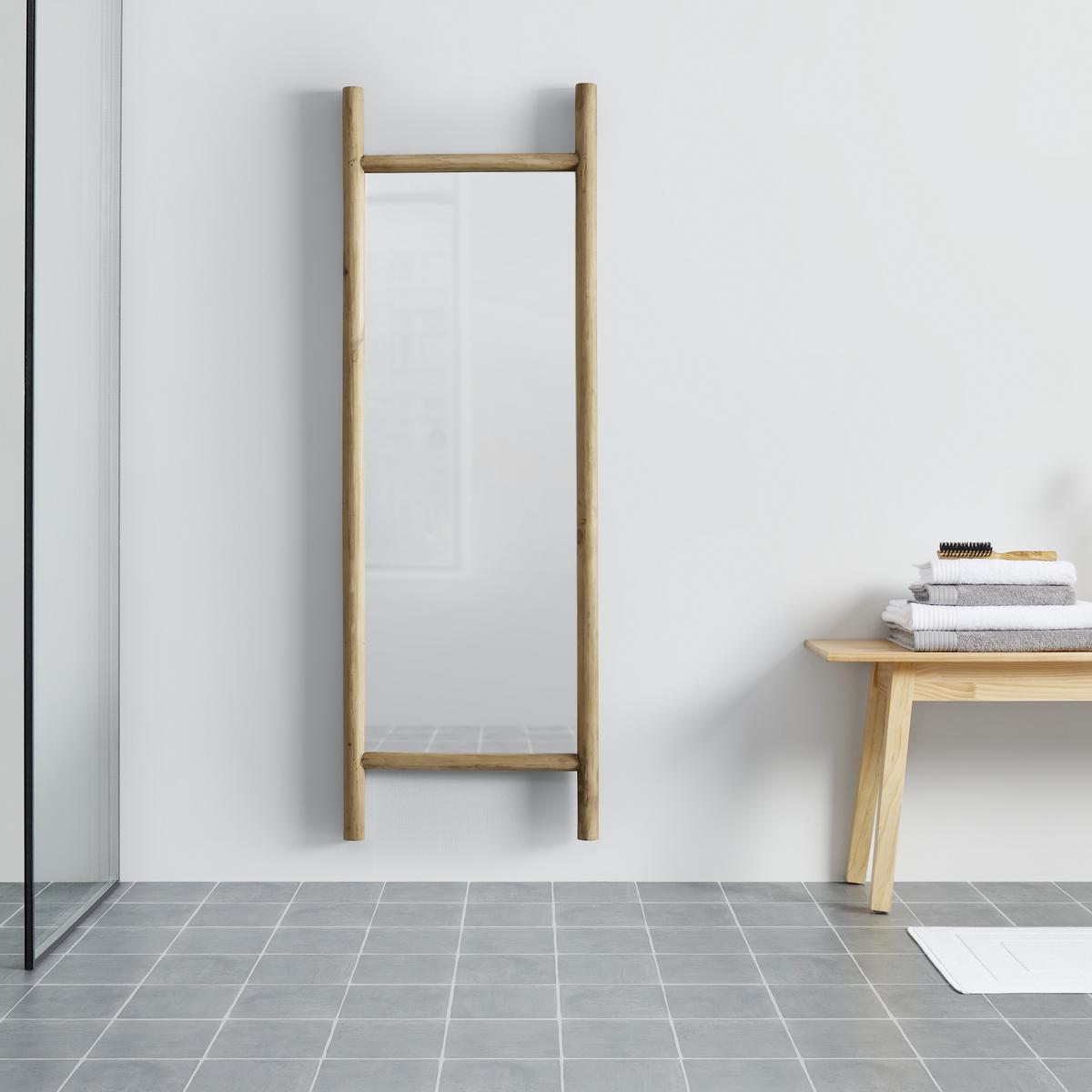 Spiegel Jasmin ca. 57x170 cm Tannenholz massiv - Naturfarben, MODERN, Glas/Holz (57/170/5cm) - Bessagi Home