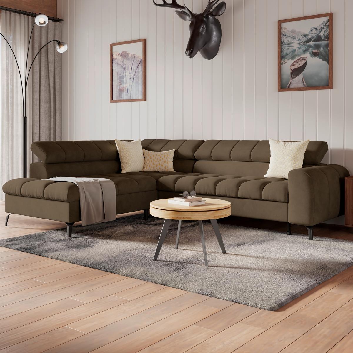 Coltar VOLF - maro/negru, Trend, plastic/textil (203/261cm) - Modern Living